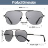 DUCO Retro Sunglasses for Men Women Semi-Rimless Non-Polarised Sunglasses for