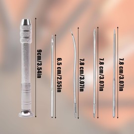 Leather Craft Needles Leather Tool Set, 4 Needles, Thousand Threads, Switchable, Interchangeable, Needles, Sewing, Leather Sewing Tools, Shoe Repair, Round Hole Needle, Straight Needle, Curved Needle,