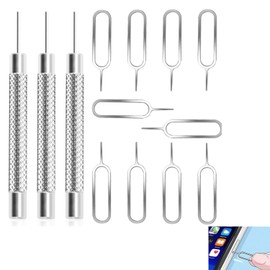 20 Pcs SIM Card Removal Openning Tool, SIM Card Ejector Removal Tool Pin, Tray Eject Pins Needle Opener, Universal Sim Ejector Tool, Watchchain Link Remover with 3 Short Punch