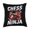 Chess Ninja Cool Chess Throw Pillow