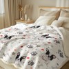 Sleepwish French Bulldog Sherpa Fleece Blanket for Couch Sofa Super