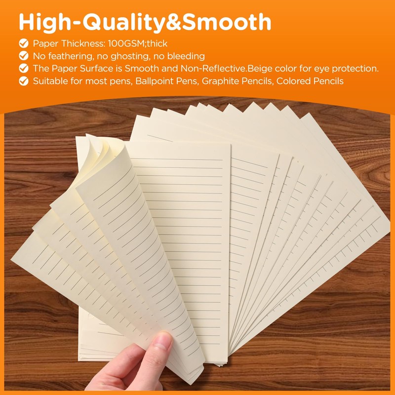 Imslery A5 6-Hole Lined Refill Paper – 80 Sheets, 100GSM,
