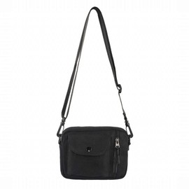 Beatus Canvas Mini Shoulder Bag, Compact, Sacoche, Small, Cross-body Pouch, Men's, Black