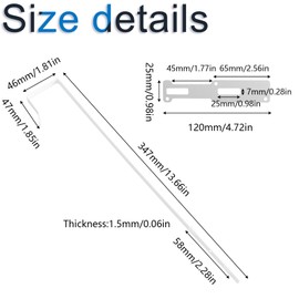 INCREWAY Over-The-Door Mirror Hanger, 2 Height Adjustable Door Mirror Hanger Set w Protective Linin Over The Door Mirror Hooks Mirror Brackets Set, White