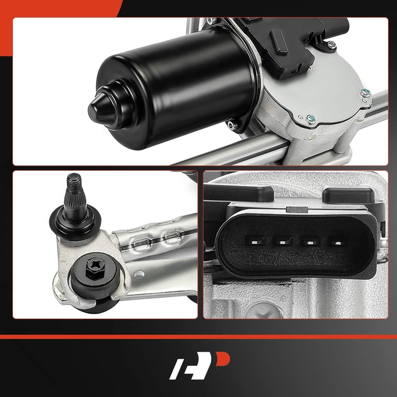 A-Premium Front Windshield Wiper Motor and Linkage Assembly Compatible with