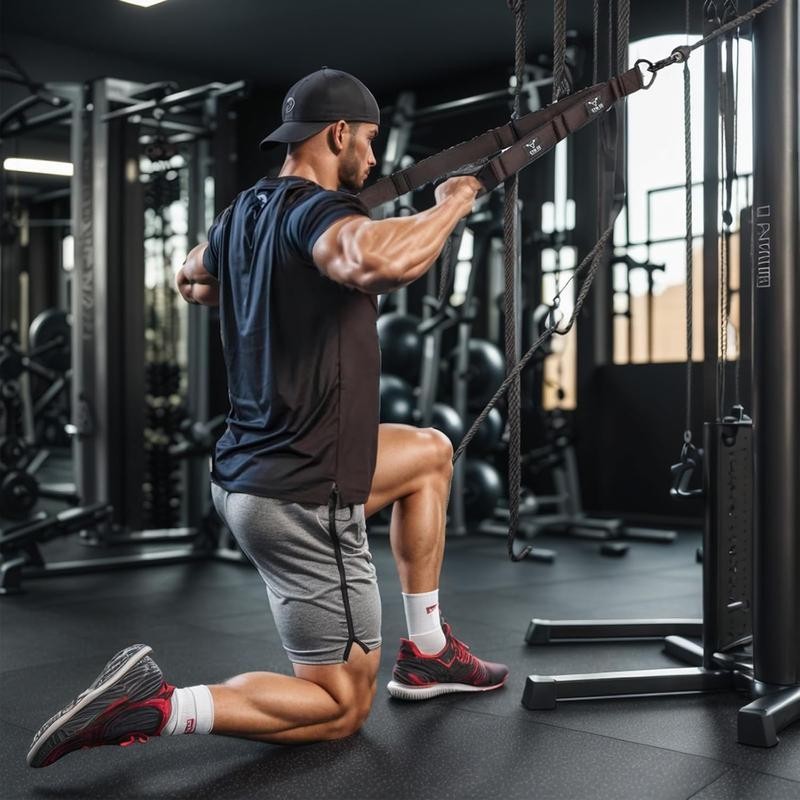 Long Tricep Rope Cable Attachment Tricep Pull Down Attachment Gym