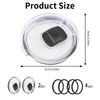2PCS 20 Oz Tumbler Lid Replacement, 4PCS Replacement Rubber Lid