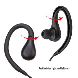 Retevis RT22 Walkie Talkie Earpiece with Mic, 2 Pin Earhook Two Way Radio Earpiece, Compatible with Retevis RT21 H-777 RT68 RT22S H-777S Baofeng UV-5R Arcshell AR-5 AR-6 Two Way Radio(1 Pack)