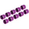 Set CNC Sleeve for M6 Cylinder Head Screw Purple Anodised