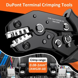 Crimping Tool Orange Connector Set, Preciva Contains 19 Styles AWG28-18 (0.08-1mm²), 550 JST-XH Contacts and 800 JST-XH Pins for DuPont, JST (XH/XA/EH/RE), Pin Connector Kits for IC Connectors, Crimp