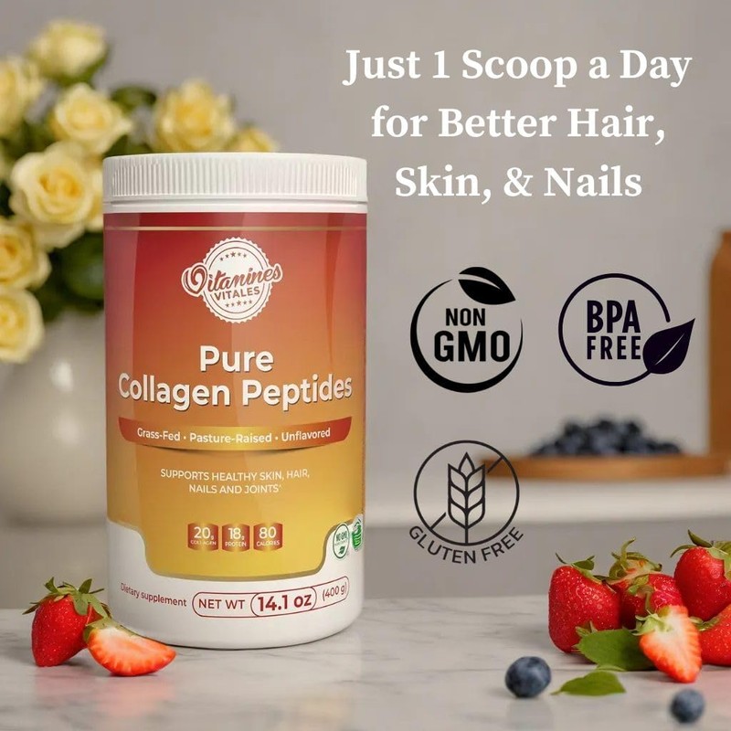 Pure Collagen Peptides – Grass-Fed Hydrolyzed Collagen Powder