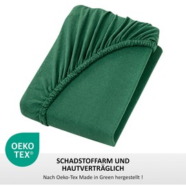 Softex Royal - Classic Fitted Sheet - 100% Cotton Jersey Fitted Sheet in Many Colours and Sizes - Brand Quality, Green, 140 x 200 cm - 160 x 200 + 27 cm 100% Combed Cotton