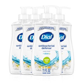 Dial Complete Antibacterial Liquid Hand Soap, White Tea, 11 fl oz (Pack of 4)
