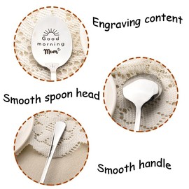 Good Morning Mum Spoon Gifts for Mother Mom Birthday Gifts for Mum Mothers Day Gift for Mummy Retirement Gifts for Mum Mother I Love You Gifts for Mum Mother Gifts from Daughter Son