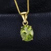 JewelryPalace Class 1.7ct Oval Cut Natural Gemstones Green Peridot Birthstone