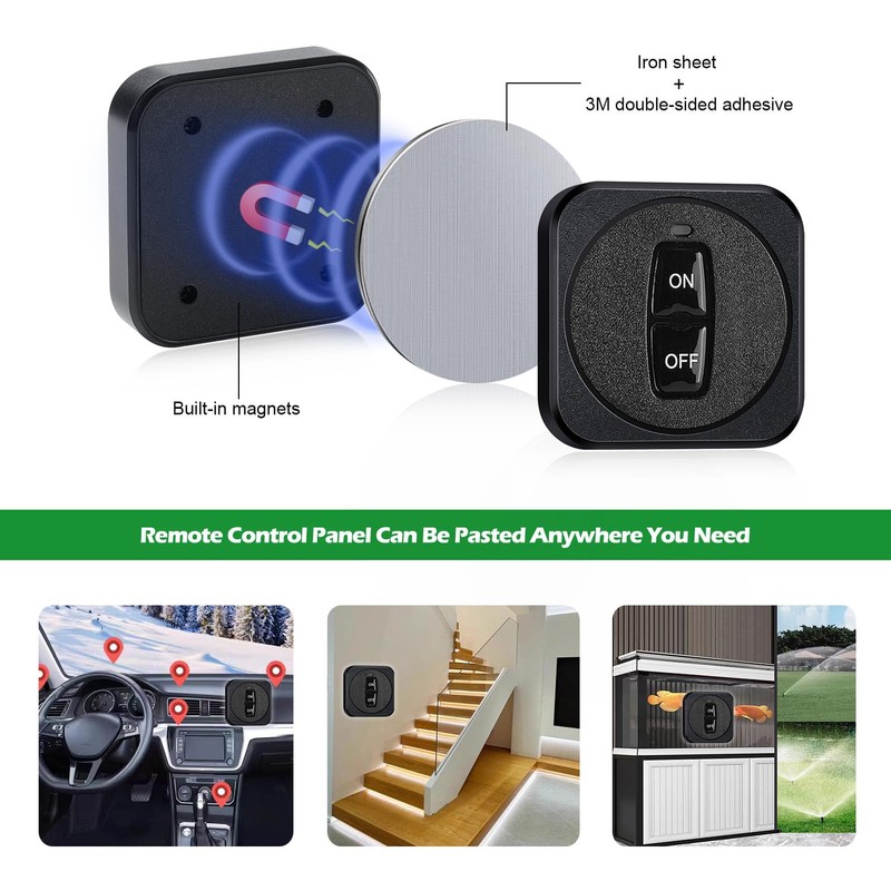 SRDKG Mini12v Remote Control Switch,12v Wireless Remote Switch with10a Relay,