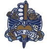 C&D Visionary Bon Jovi Heart & Dagger Patch, Blue, White