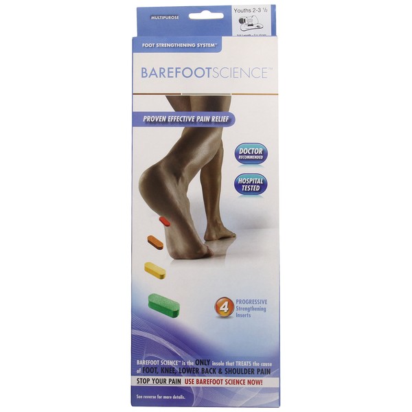 Barefoot Science 4 Step Multi Purpose Insoles, 3/4 Length, Size XXS