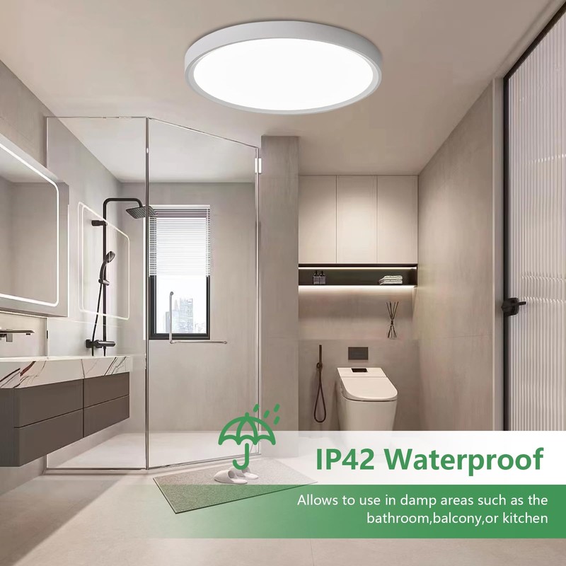 20 Inch Large LED Flush Mount Ceiling Light, 40W,4350LM, 3000K/4000K/6000K