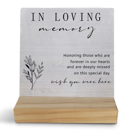 FHUGX In Loving Memory Wedding Sign, Memory Memorial Table Sign Bright Flowers For Wedding, Wedding Memorial Sign, In Memorial Sign Table Decor, Wedding Sign For Loved Ones Passed Away