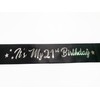 Conggluuo 21st Birthday Sash, Birthday Sash for Girls Black "Its