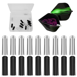 Pack of 18 Aluminium Dart Flight Savers, Long Life Dart Flights Protector, Flight Protector, Dart Flight Corrector Fixed Angle, Flightsaver, Dart Flight Protector, Flight Protection for Dart Game