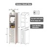 AOJEZOR Toilet Paper Holder Stand: Bathroom Storage Cabinet Beside Toilet