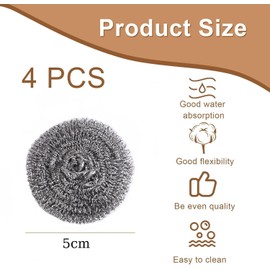 4 PCS Kettle Descaler Balls, Stainless Steel Reusable Descaler Balls, Limescale Kettle Ball, Limescale Ball for Kitchen, Restaurants, Camping