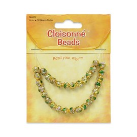 Expo International 6 Packs of Cloisonné Pack of 30 Gold Multi Jewelry Beads