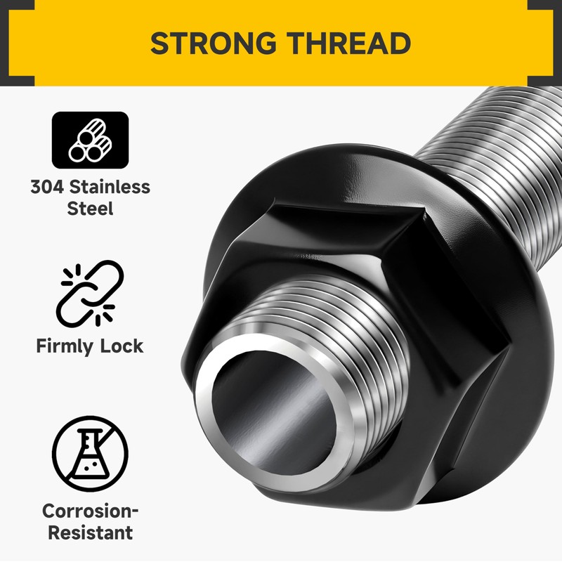Mywish M6 Serrated Flange Hex Nuts, 50-Pack 304 Stainless Steel,