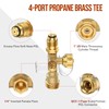 Extend a Stay RV Propane Kit, Propane Gas Brass Tee