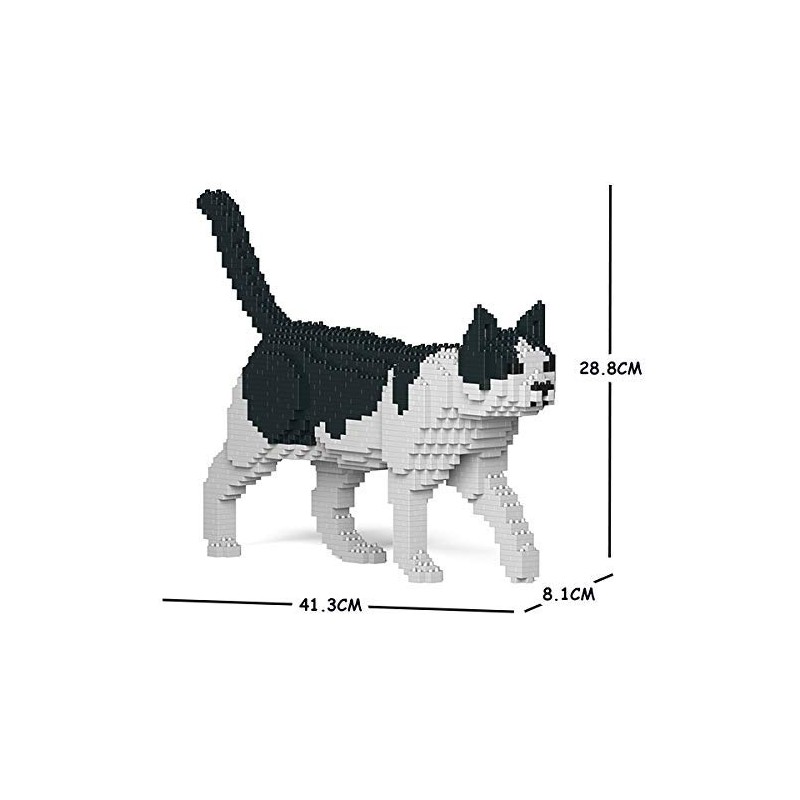 JEKCA Cat 11S-M02 | Black and White Cat Plastic Building
