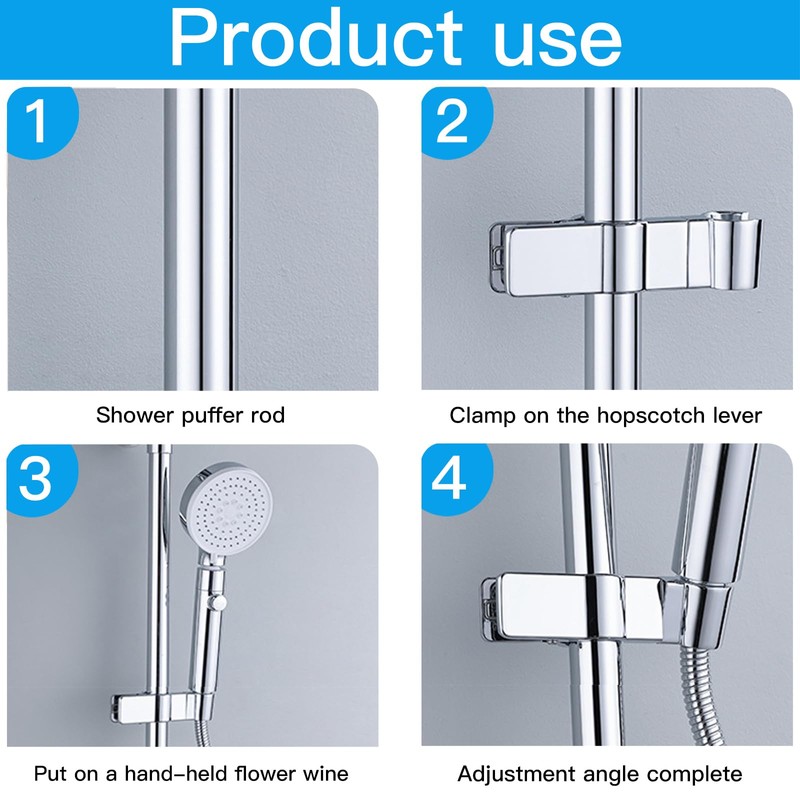 Gearmax Hand Shower Holder, Shower Head Holder, 20-27 mm, Adjustable