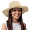 Lanzom Womens Ladies Straw Hat Wide Brim Beach Sun Cap