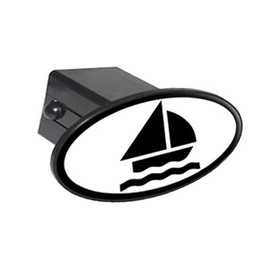 Graphics and More Sailing Sail Boat Boating Sign Symbol Oval Tow Trailer Hitch Cover Plug Insert 2"