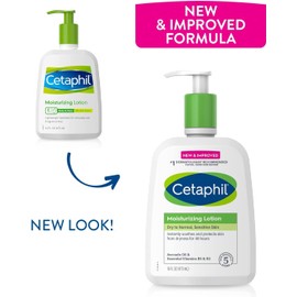 Cetaphil Face & Body Moisturiser, 473ml, Moisturising Lotion For Normal To Dry, Sensitive Skin, With Niacinamide & Vitamin E