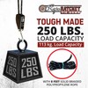 Rope Ratchet 3/8" Block and Tackle Pulley System, Adjustable Hoist