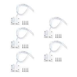 VictorsHome Magnetic Reed Switch NC Surface Mount Wired Door Window Contact Sensor with Adhesive Paper for Home Security and Burglar Alarm Systems MC-38 5pcs