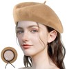 Acecharming Women Classic Wool Beret - French Style Beret Hat