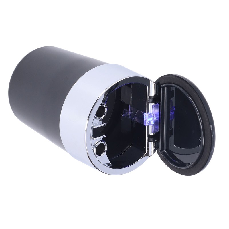 Car Ashtray Smokeless Blue LED Ashtray Cup Holder with Double