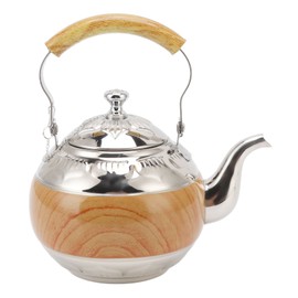 Tea Pot 1L Stainless Steel Thickened Strong Corrosion Resistant Silver Tea Kettle Coffee Kettle