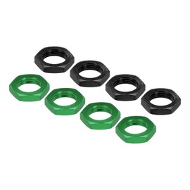 sourcing map Aluminum 17mm RC Wheel Nut Thread M12x1.0mm Hex Wheel Nuts RC Wheel Nut for 1/8 RC Model Car Trucks Off Road Car Upgraded Parts Pack of 8(Green & Black)