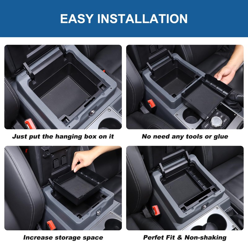 Tumukiw Center Console Organizer Tray Armrest Storage Box Compatible with