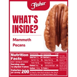 Fisher FISHER Snack Oven Roasted Never Fried Mammoth, Non-GMO, Made With Sea Salt, Pecans, 6.65 oz