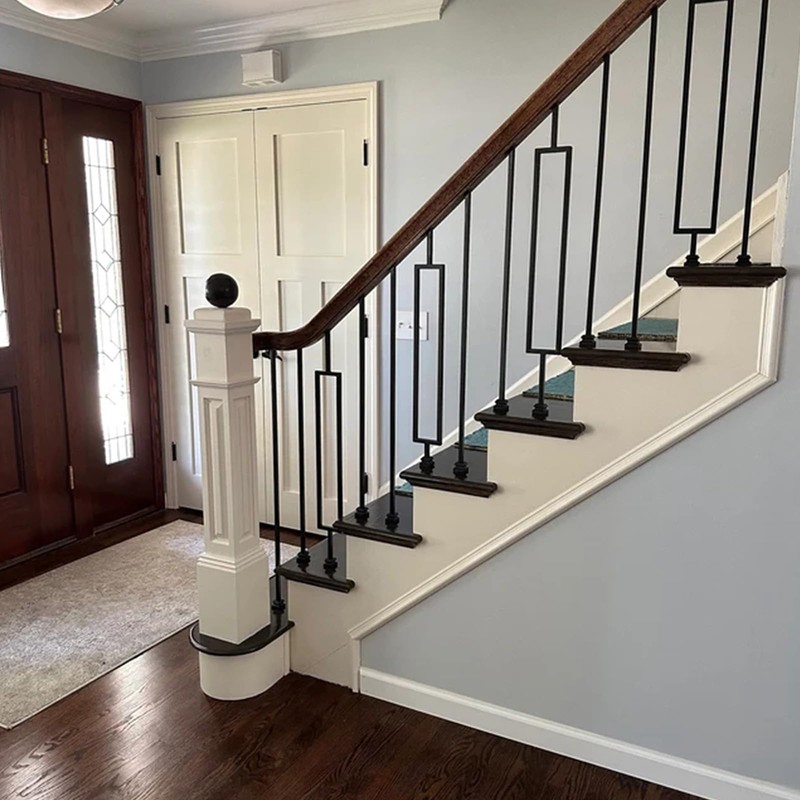 1/2 Inch Wrought Iron Rectangular Balusters - Hollow Iron Square