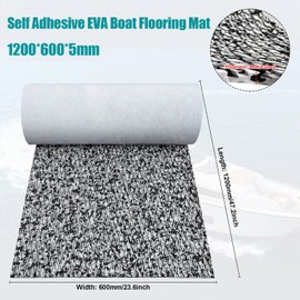 AceRide Camouflage Boat Flooring, 47.3''x23.6'' EVA Foam Boat Decking, Camo Marine Flooring Self-Adhesive Boat Mat Marine Carpet, for Motorboat RV Yacht Kayak Surfboar, Camo Snow