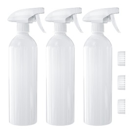 SCOOYUCK 3 Pack Plastic Spray Bottles, 16.9oz/500ml Water Spray Bottle, Empty Spray Bottles, for Cleaning Solutions, Plants, Pet, Essential Oils, Hair (White)