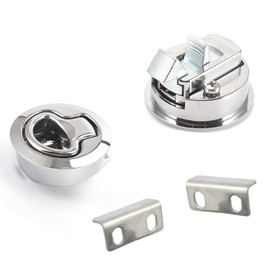 STHang-D 2PCS Boat Latches 2" Pull Slam Latch, Marine Hatch Latch for Boat Yacht Latch RV Deck Door(Silver)