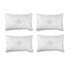 Rj Products Cotton 100 TC Pillow Cover, Full, White, 4 Pieces