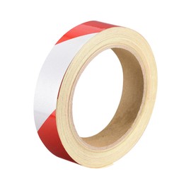 sourcing map Reflective Tape 20mm x 25m Waterproof Warning Tape for Bikes, Motorhomes and Boat Strips Outdoor Red White
